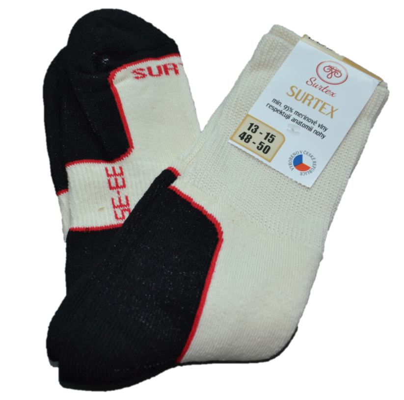 Surtex merino ponožky volný lem