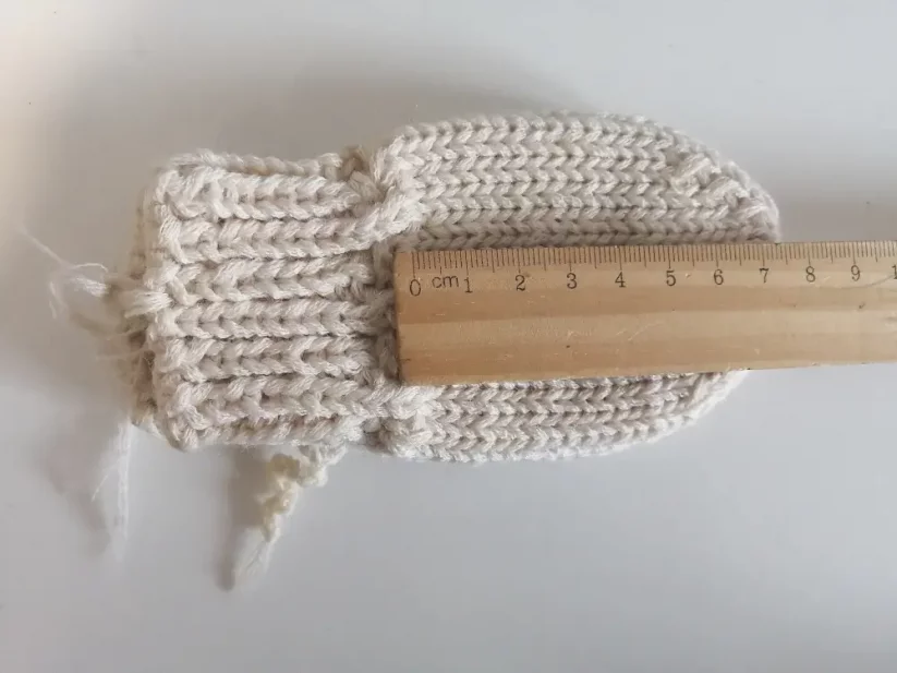 Ručně pletené rukavičky z merino vlny