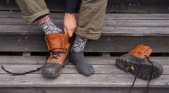 Cai společenské merino ponožky pro dospělé vzor Fjallnas