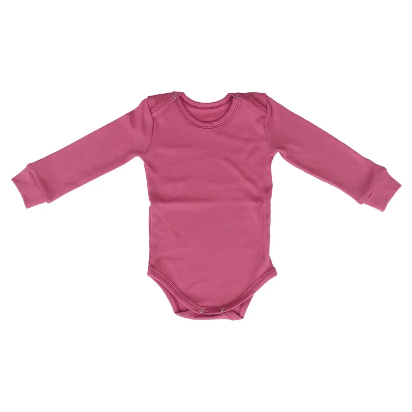 Dětské merino body s dlouhým rukávem - Velikost: 74/80, Barva: Blankytná