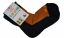 Surtex dětské froté merino ponožky - Velikost: 34-35 (22-23 cm), Barva: Fialovo-černá