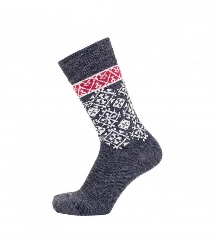 Cai společenské merino ponožky pro dospělé vzor Fjallnas - Velikost: 40-45