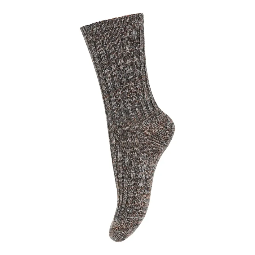 mpDenmark dětské žebrované merino ponožky