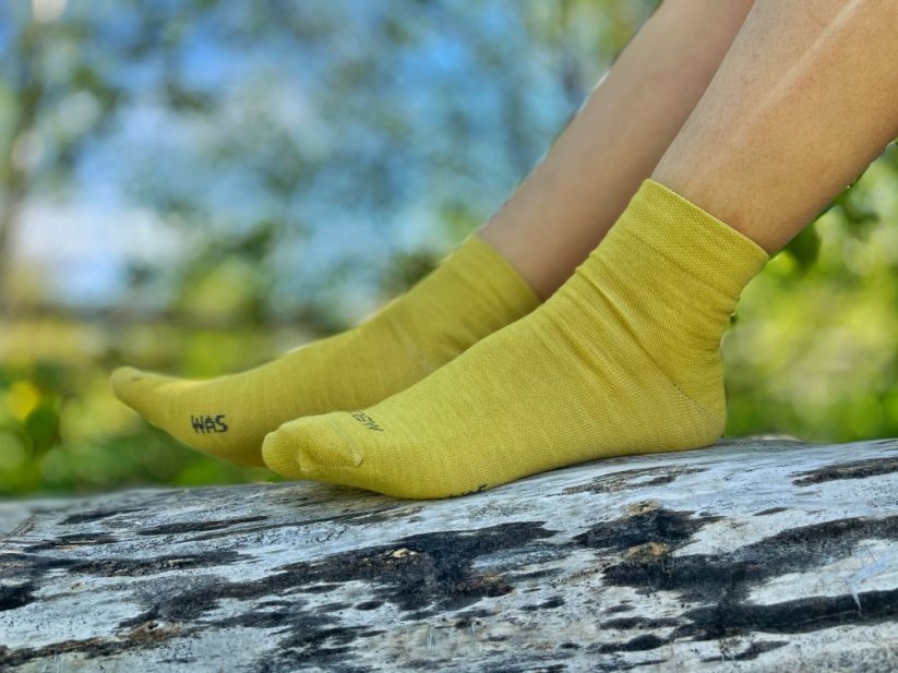 Lasting merino ponožky kotníkové WAS - Velikost: 34-37, Barva: Černá