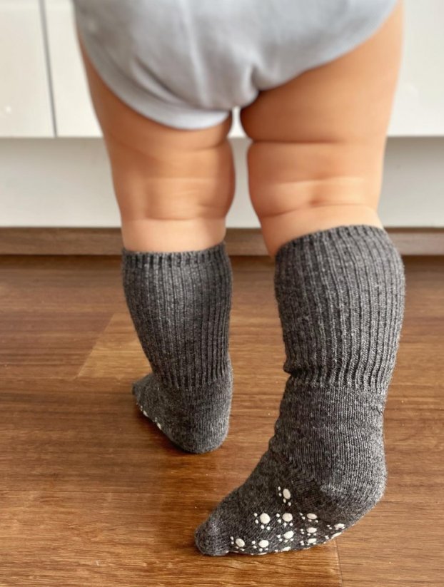 Diba dětské vlněné ponožky s protiskluzem