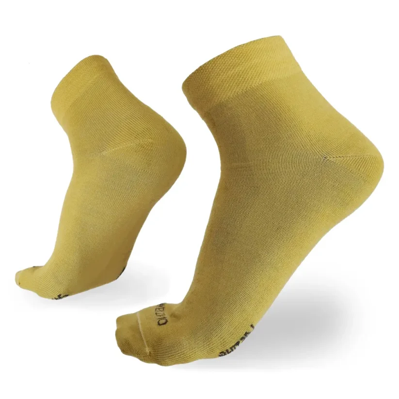Lasting merino ponožky kotníkové WAS - Velikost: 46-49, Barva: Hořčicová