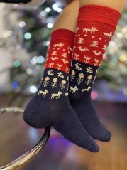 Cai společenské merino ponožky pro dospělé vzor Nature